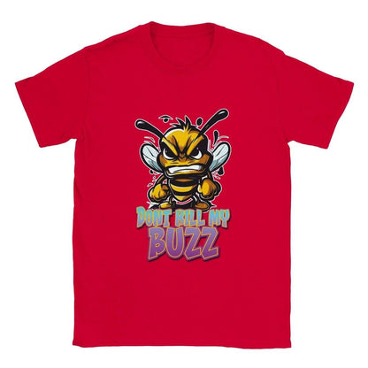 Dont Kill My Buzz - Angry Bee T-Shirt - Classic Unisex Crewneck T-shirt Adults T-Shirts Unisex Red / S Bee Clothing Australia
