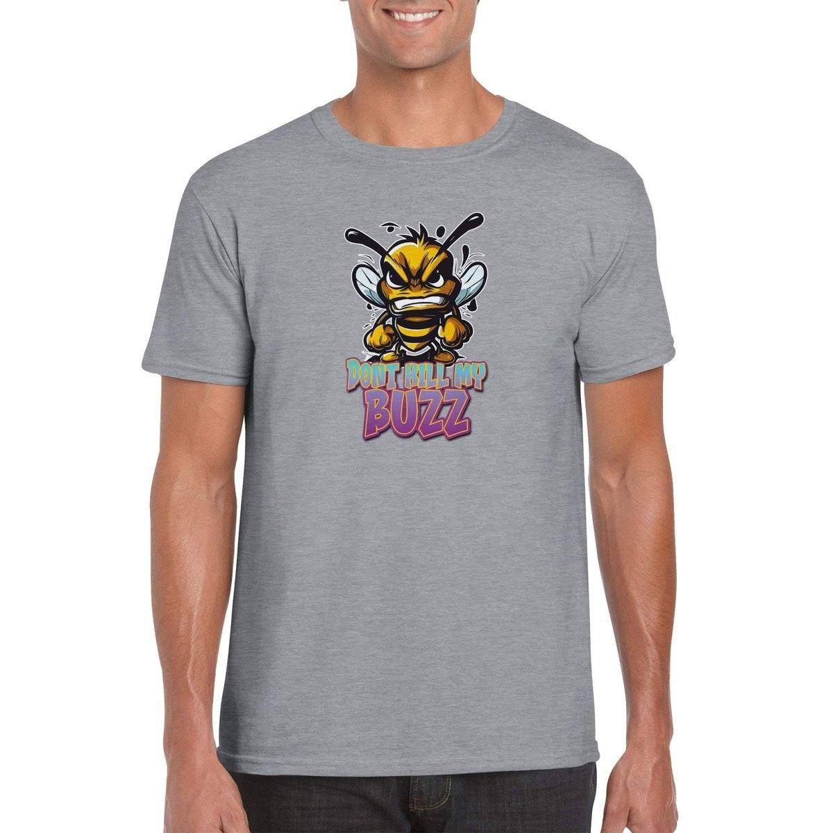 Dont Kill My Buzz - Angry Bee T-Shirt - Classic Unisex Crewneck T-shirt Adults T-Shirts Unisex Bee Clothing Australia