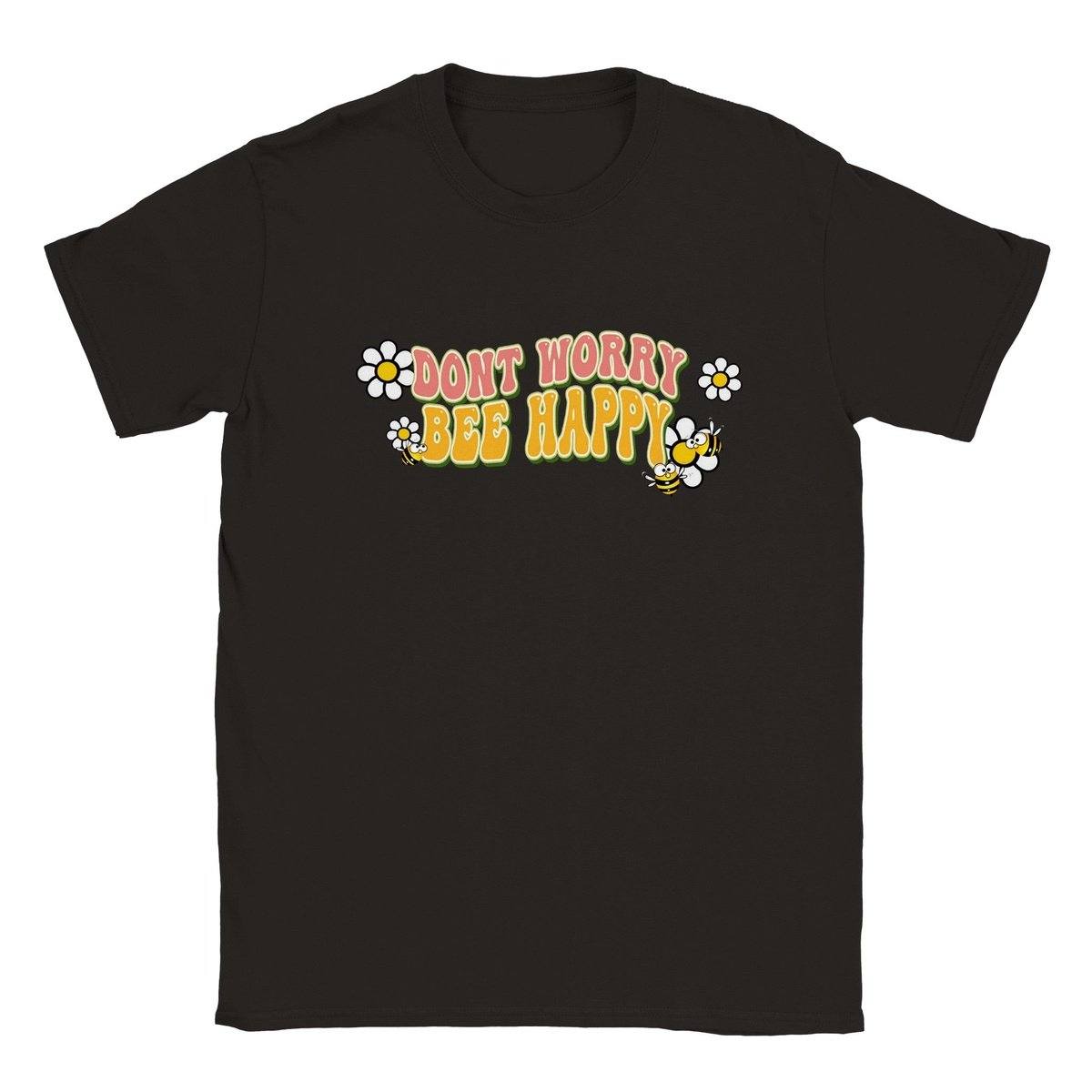 Dont Worry Bee Happy Kids T-shirt Australia Online Color Black / XS