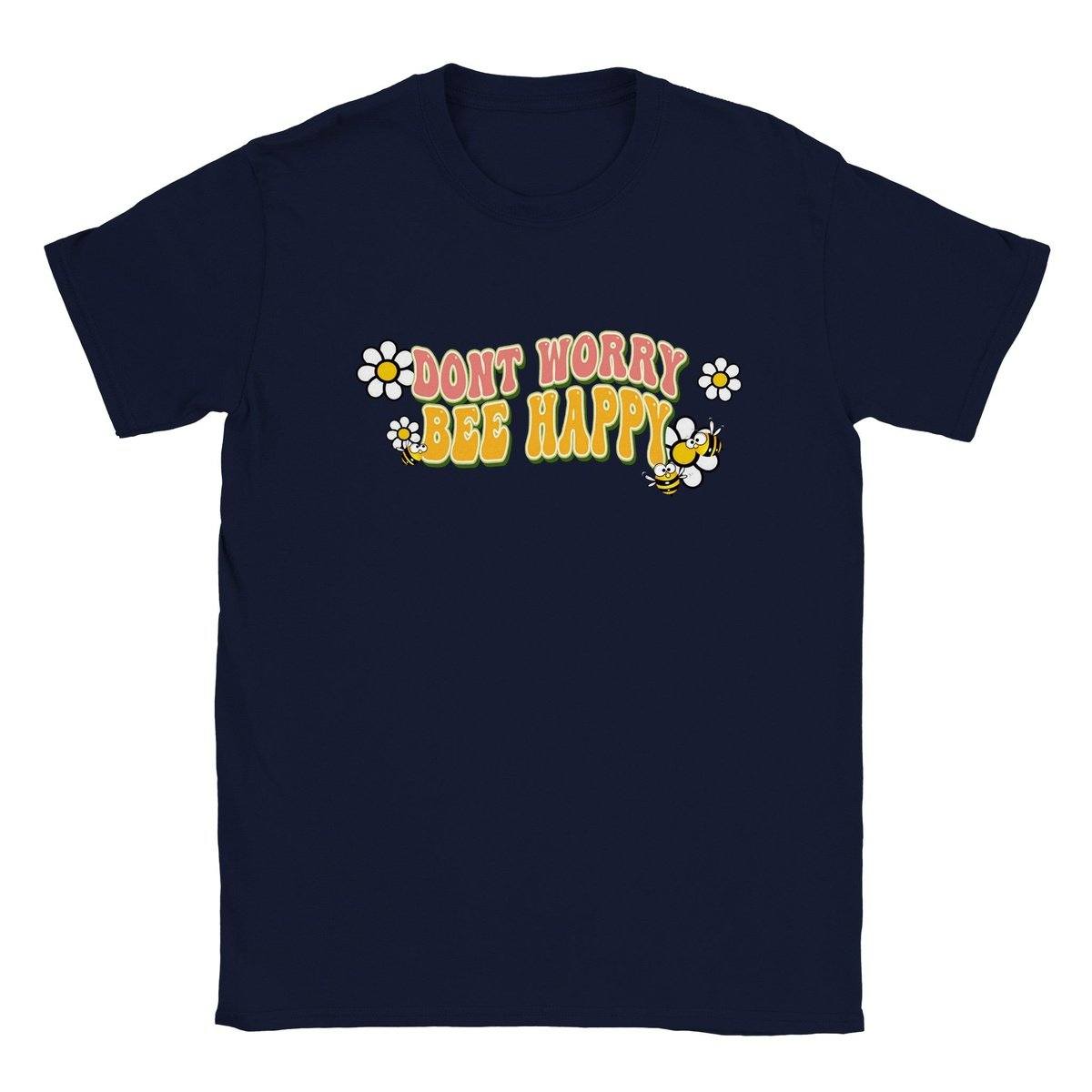 Dont Worry Bee Happy Kids T-shirt Australia Online Color Navy / XS