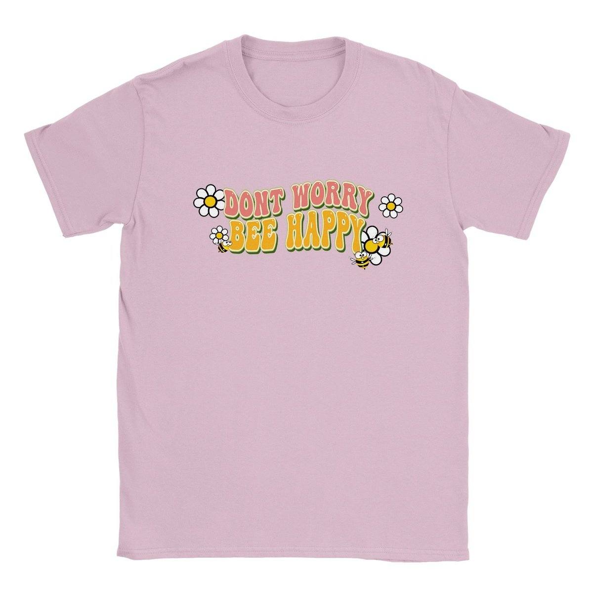 Dont Worry Bee Happy Kids T-shirt Australia Online Color Light Pink / XS