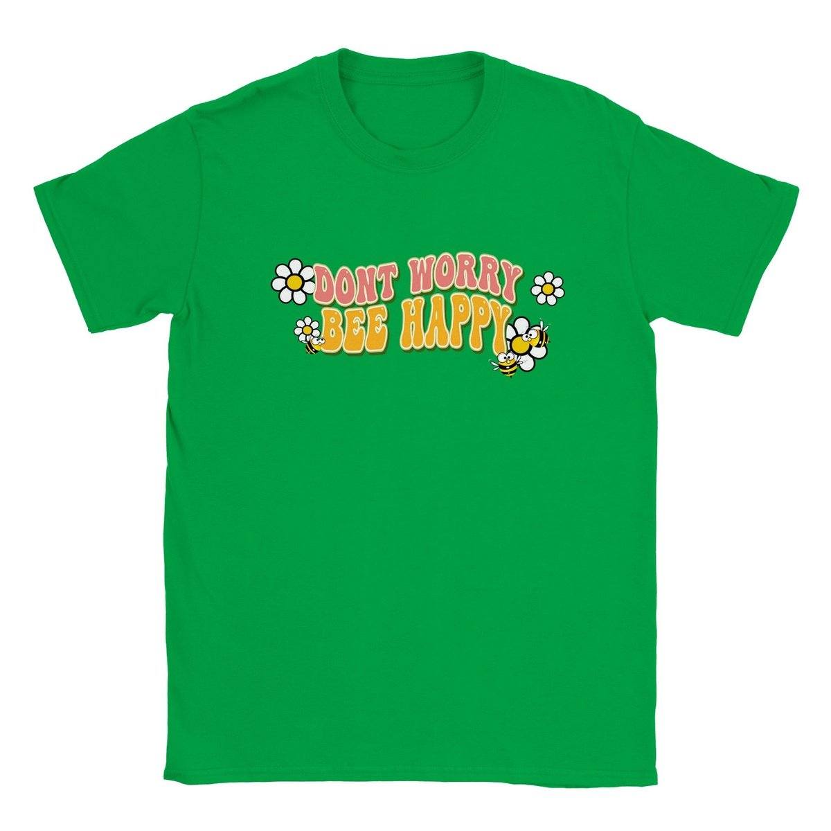 Dont Worry Bee Happy Kids T-shirt Kids T-Shirts Irish Green / XS Bee Clothing Australia