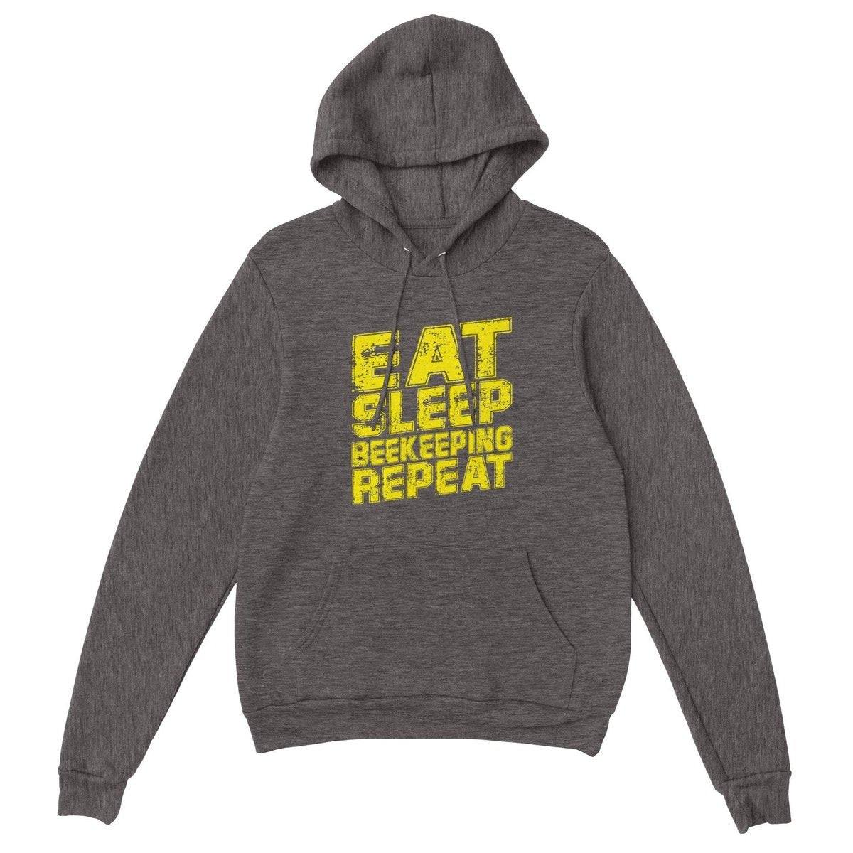 Eat Sleep Beekeeping Repeat - Premium Unisex Pullover Hoodie Australia Online Color Charcoal Heather / XS