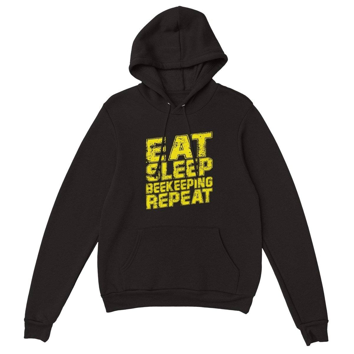 Eat Sleep Beekeeping Repeat - Premium Unisex Pullover Hoodie Australia Online Color Black / XS