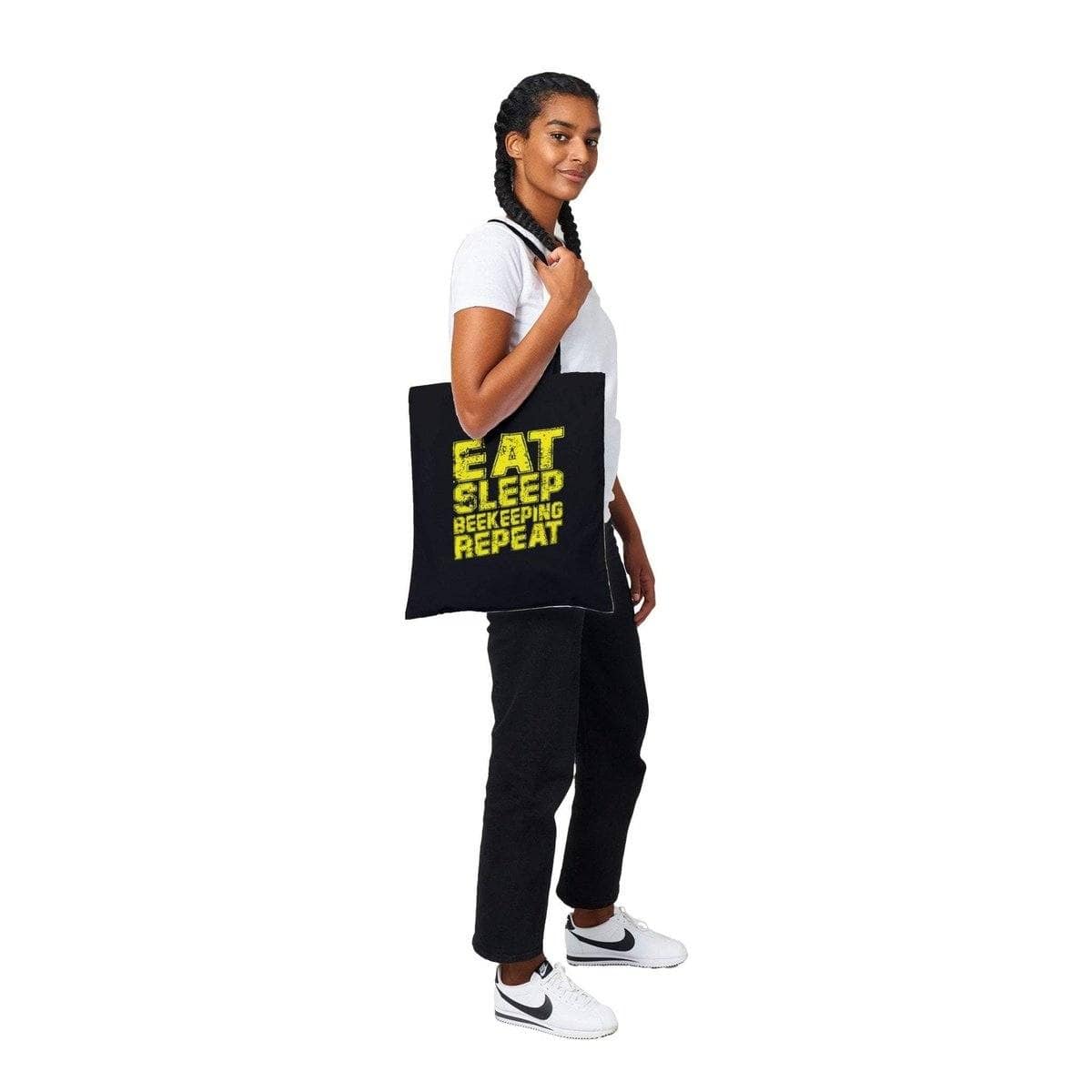 Eat Sleep Beekeeping Repeat Tote Bag - Classic Tote Bag Australia Online Color