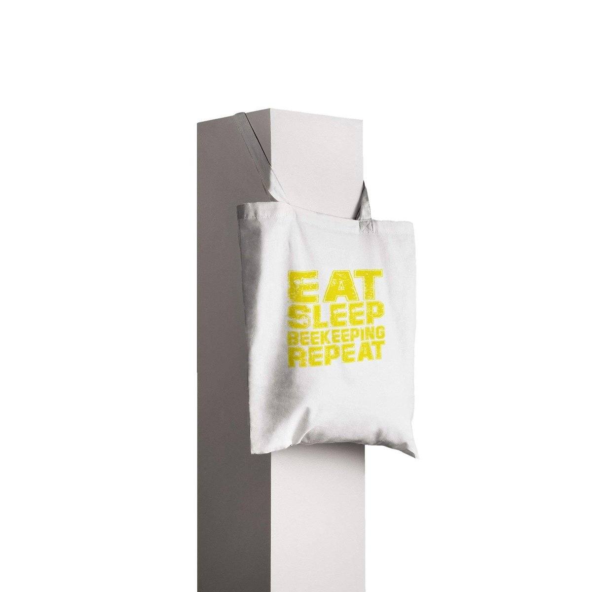 Eat Sleep Beekeeping Repeat Tote Bag - Classic Tote Bag Australia Online Color White
