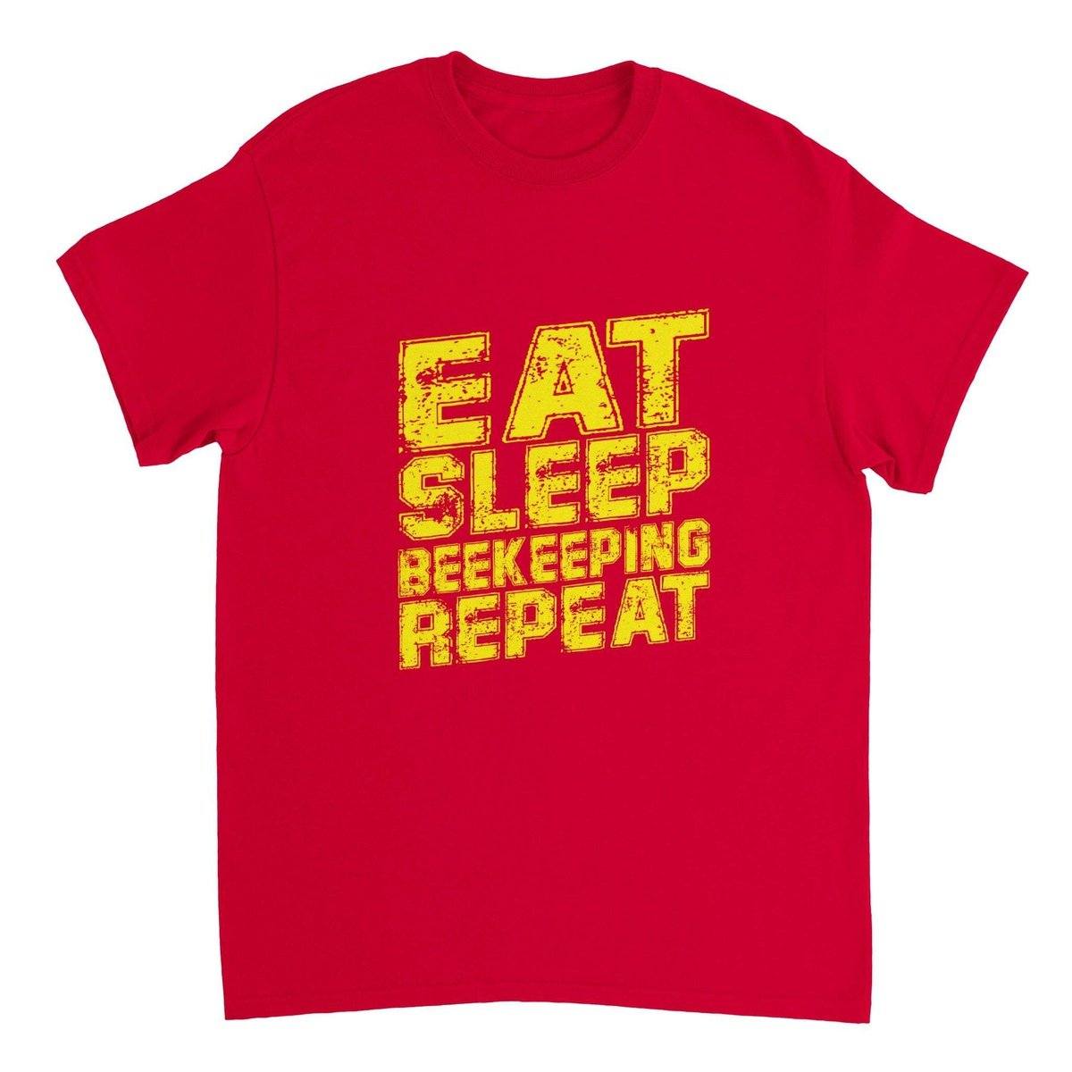Eat Sleep Beekeeping Repeat - Unisex Crewneck T-shirt Australia Online Color Red / S