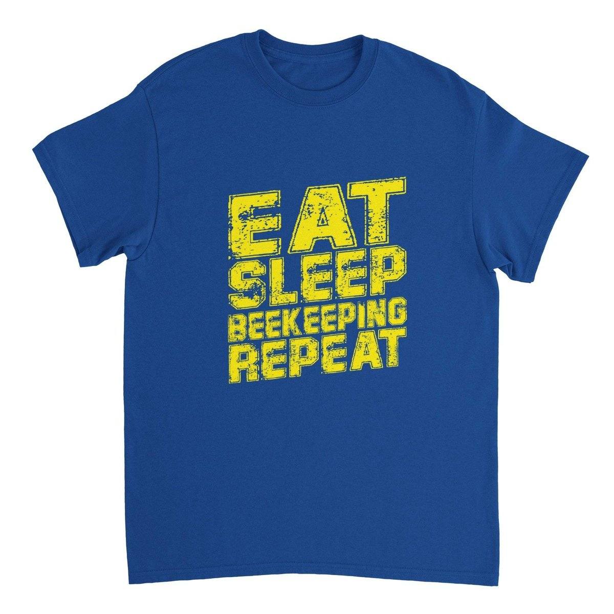 Eat Sleep Beekeeping Repeat - Unisex Crewneck T-shirt Australia Online Color Royal / S