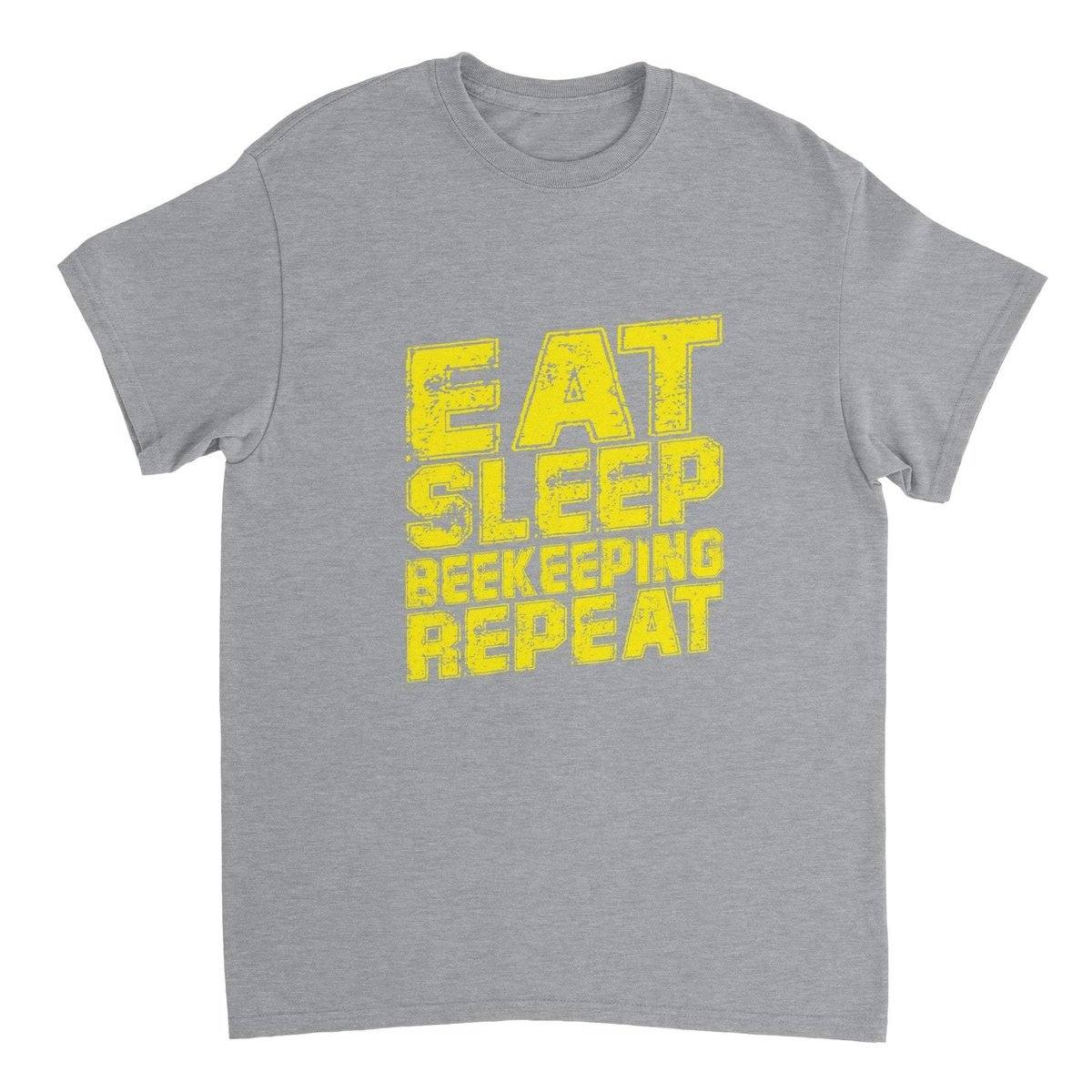 Eat Sleep Beekeeping Repeat - Unisex Crewneck T-shirt Australia Online Color Sports Grey / S