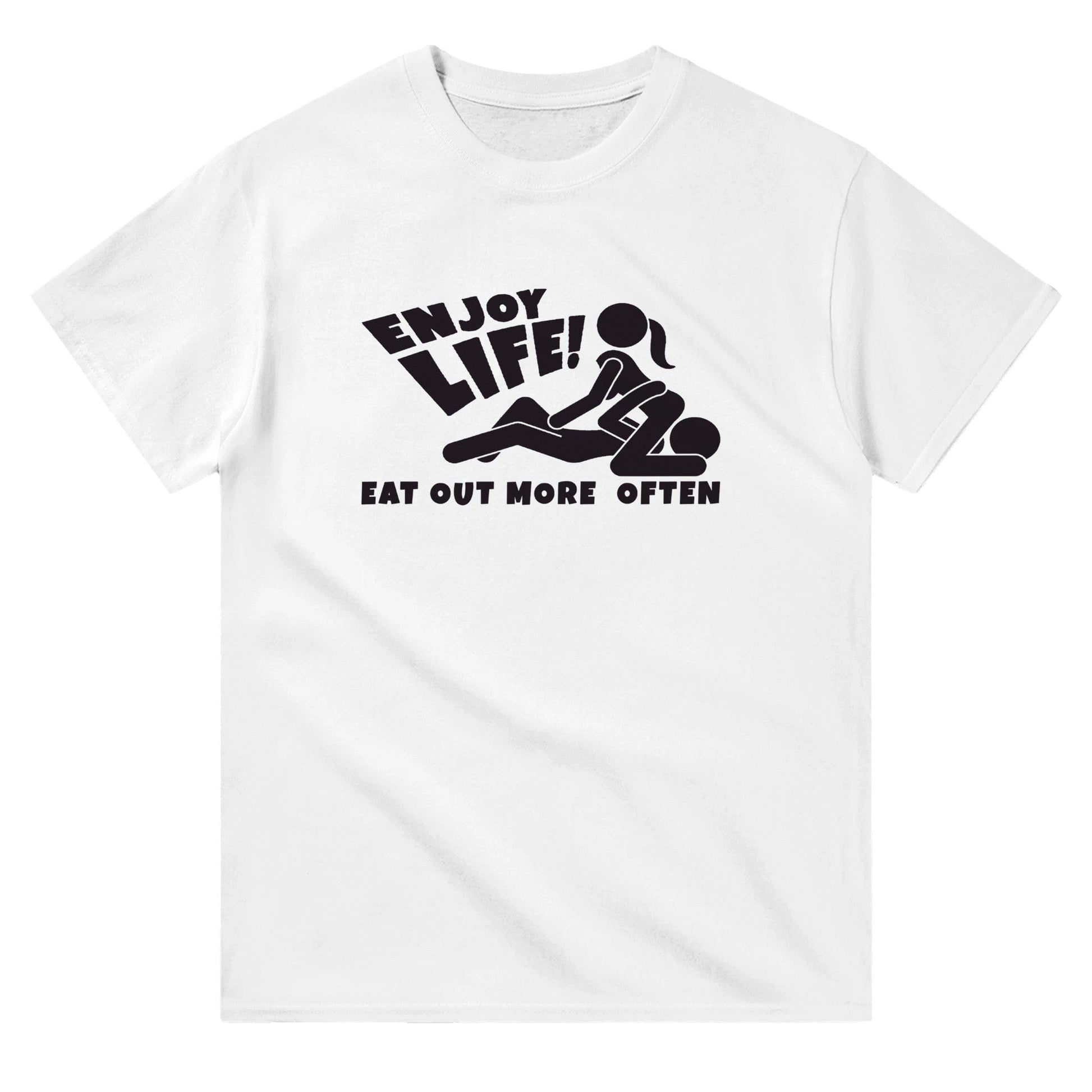 Enjoy Life Eat Out More Often T-shirt Australia Online Color White / S