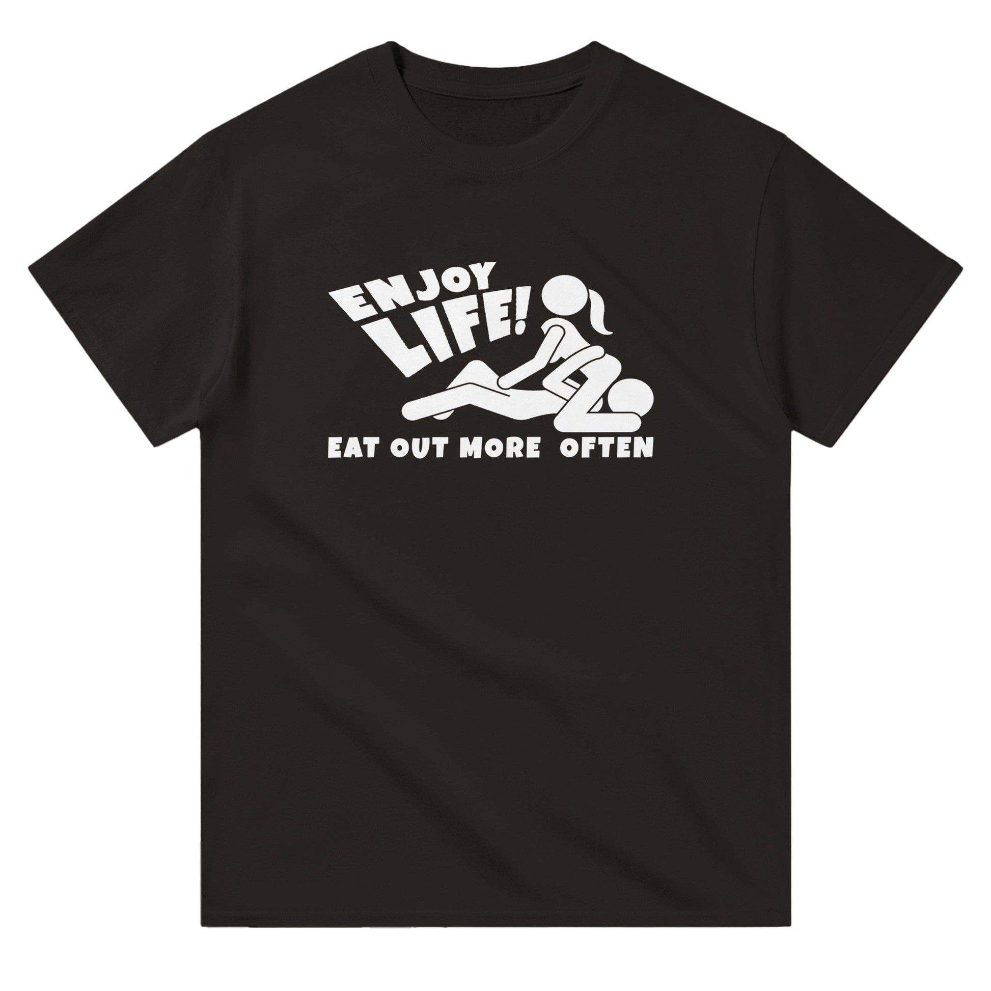 Enjoy Life Eat Out More Often T-shirt Australia Online Color Black / S