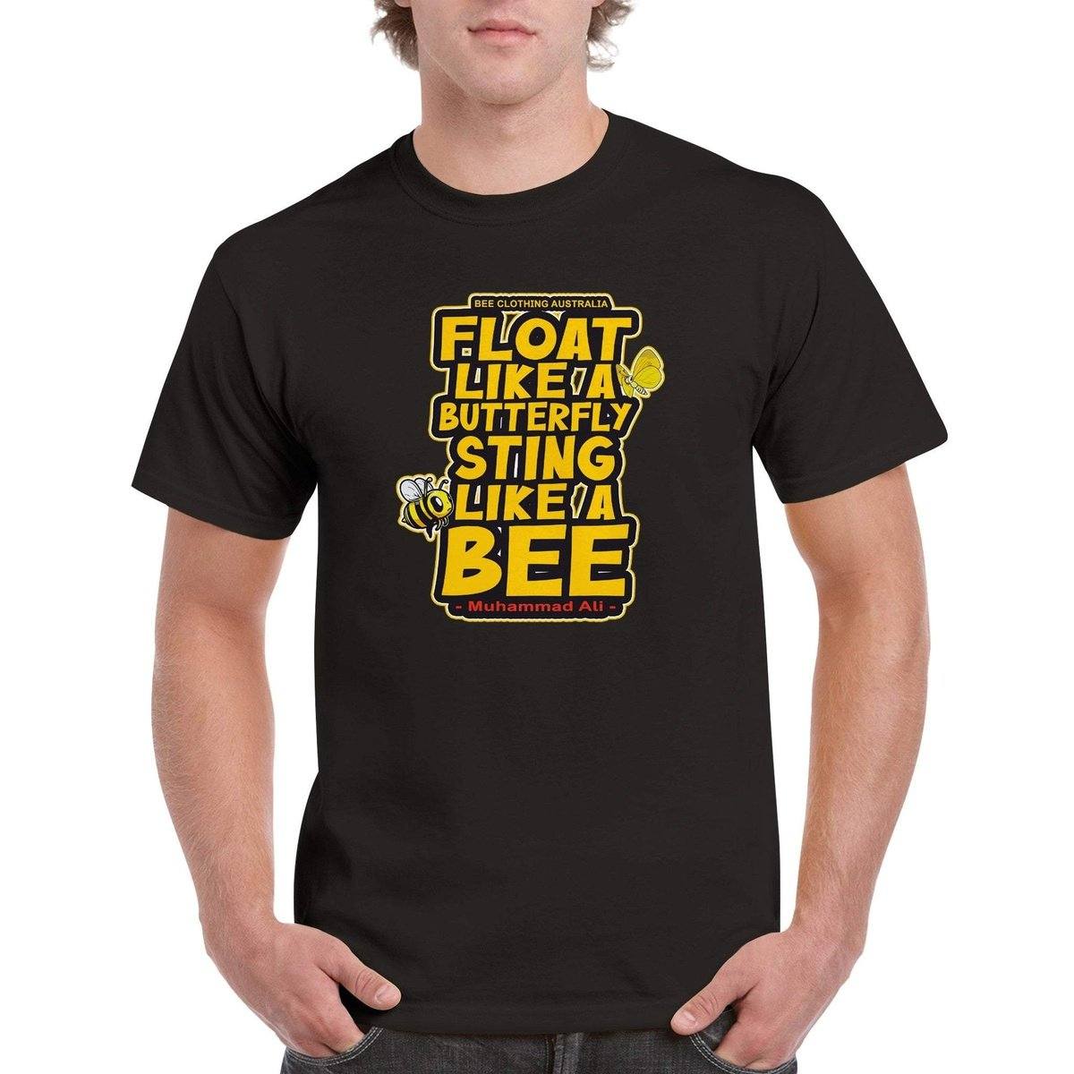 Float Like A butterfly Sting Like A Bee T-Shirt - Muhammad Ali - beekeeper Tshirt - Unisex Crewneck T-shirt Australia Online Color Black / S