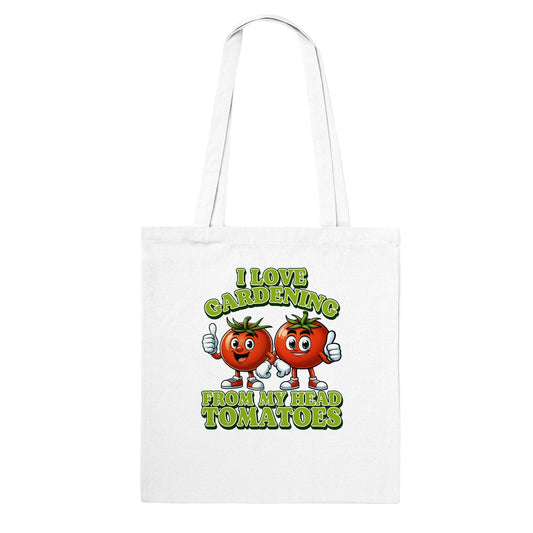 From My Head Tomatoes Tote Bag Graphic Tee Australia Online White