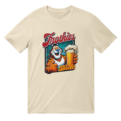 Frothies They're Grrreat! T-Shirt Graphic Tee Australia Online Natural / S