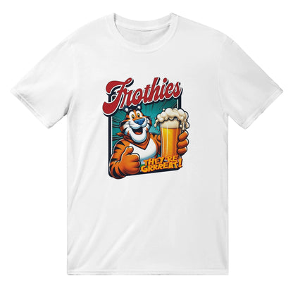 Frothies They're Grrreat! T-Shirt Graphic Tee Australia Online White / S