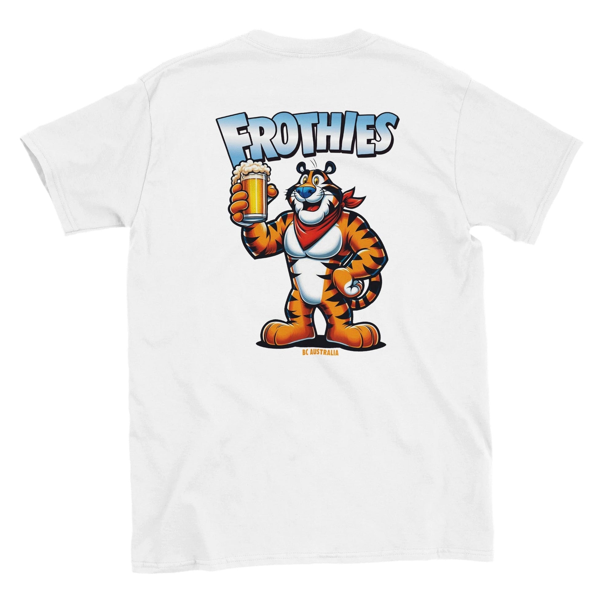 Frothies Tony The Tiger T-Shirt Graphic Tee Australia Online White / S