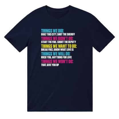 Funny 80's Music T-Shirt Australia Online Color Navy / S
