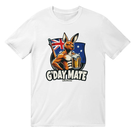 G'Day Mate T-shirt Graphic Tee Australia Online White / S