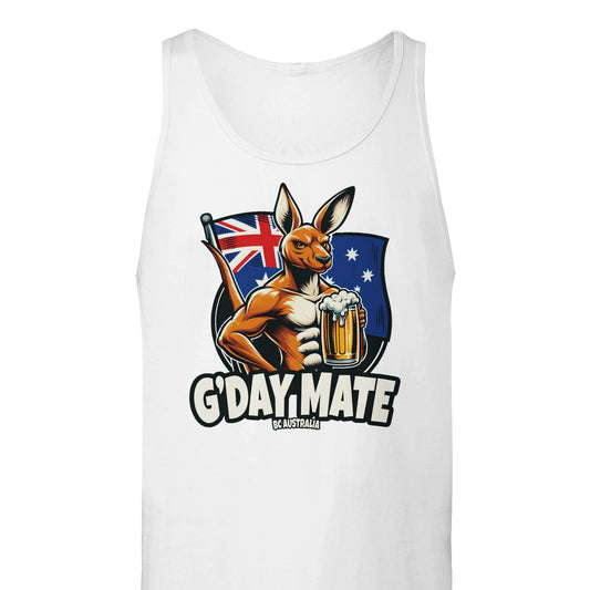 G'Day Mate Tank Top Australia Online Color S / White