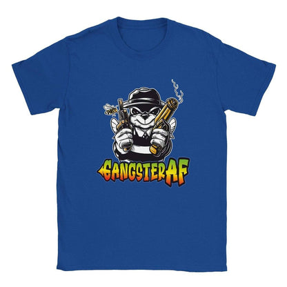 Gangster AF - Design 3 - Classic Unisex Crewneck T-shirt Australia Online Color Royal / S