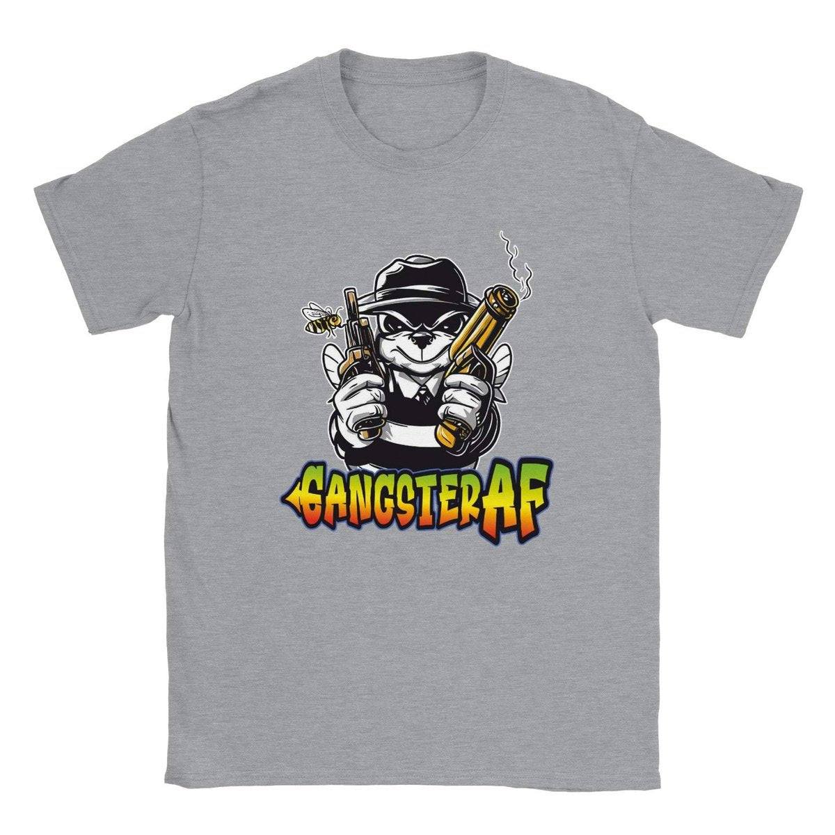 Gangster AF - Design 3 - Classic Unisex Crewneck T-shirt Australia Online Color Sports Grey / S