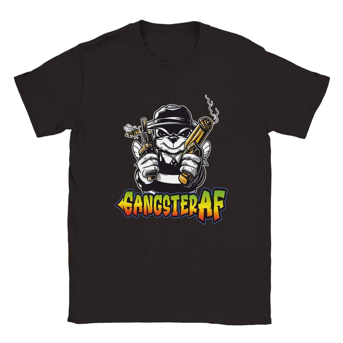 Gangster AF - Design 3 - Classic Unisex Crewneck T-shirt Australia Online Color Black / S