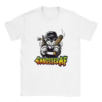 Gangster AF - Design 3 - Classic Unisex Crewneck T-shirt Australia Online Color White / S