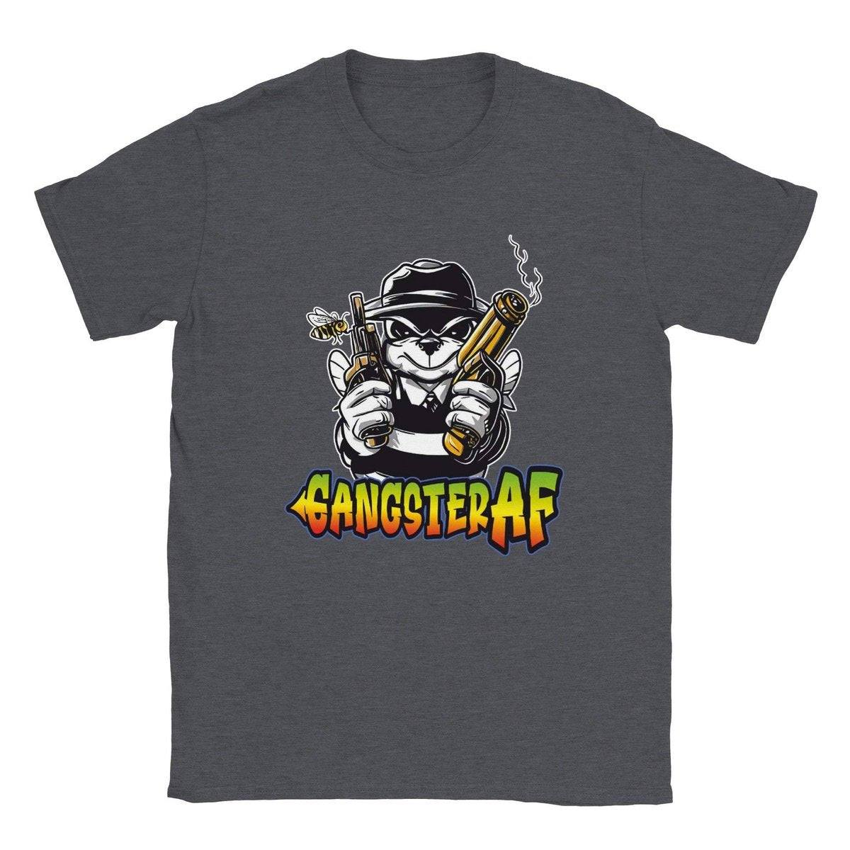 Gangster AF - Design 3 - Classic Unisex Crewneck T-shirt Australia Online Color Dark Heather / S