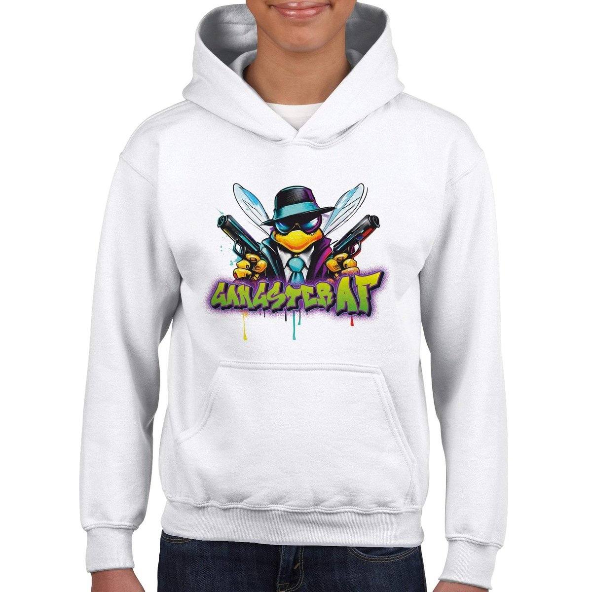 Gangster AF Kids Hoodie - Mobster Bee - Classic Kids Pullover Hoodie Australia Online Color White / XS