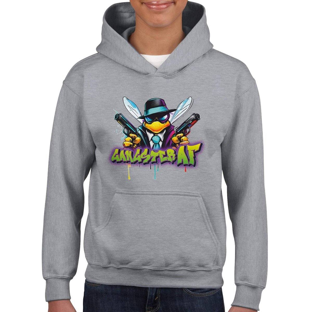 Gangster AF Kids Hoodie - Mobster Bee - Classic Kids Pullover Hoodie Australia Online Color Sports Grey / XS