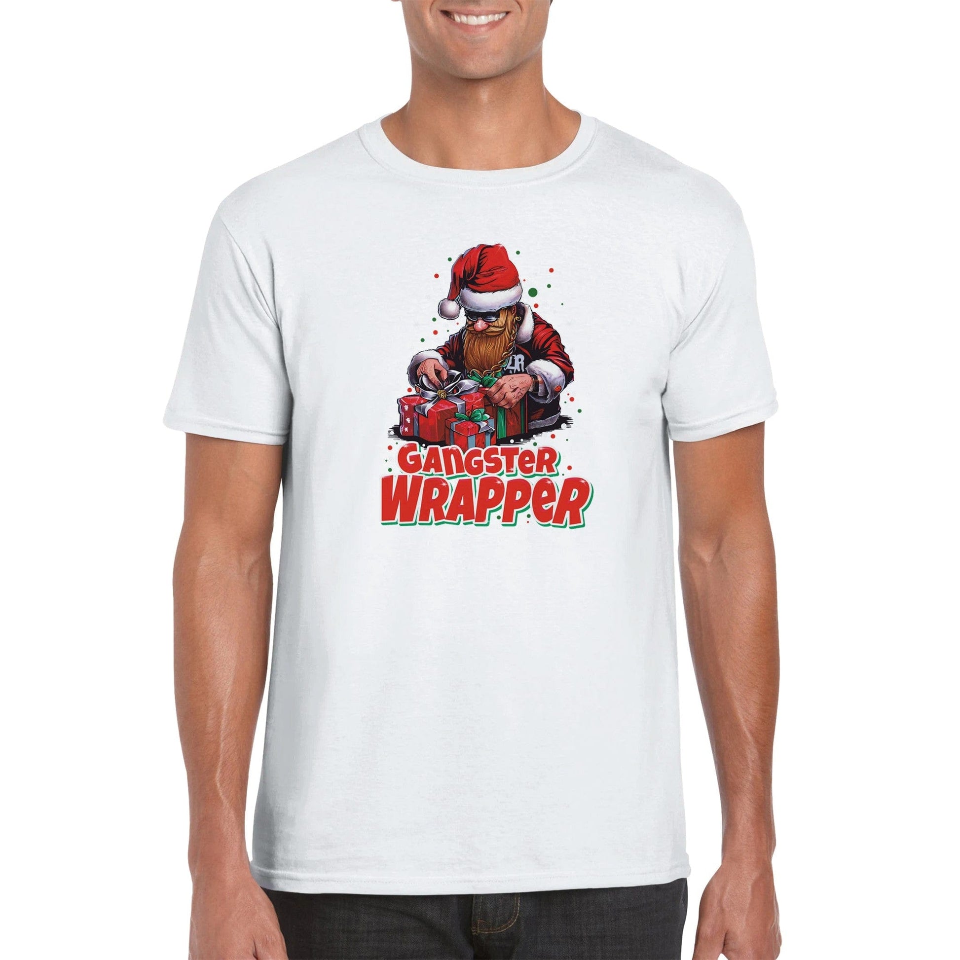 Gangster Wrapper T-Shirt Australia Online Color S / Classic Unisex Crewneck T-shirt / White