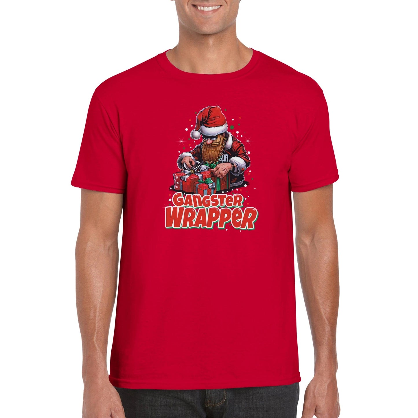 Gangster Wrapper T-Shirt Australia Online Color S / Classic Unisex Crewneck T-shirt / Red