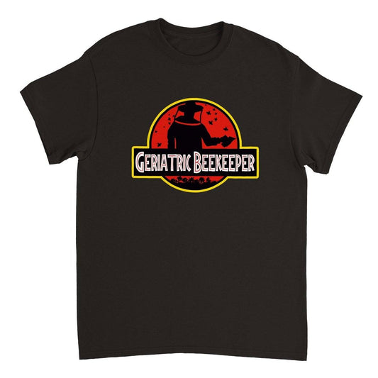 Geriatric Beekeeper T-Shirt -  Jurassic Park Parody Tshirt | Bee Tshirts Australia - Unisex Crewneck T-shirt Australia Online Color Black / S