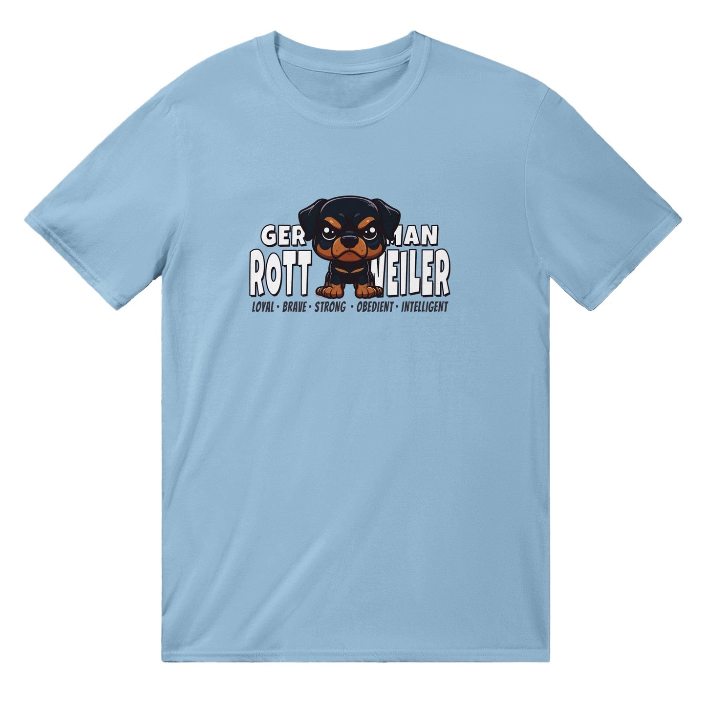 German Rottweiler T-Shirt Graphic Tee Light Blue / S BC Australia