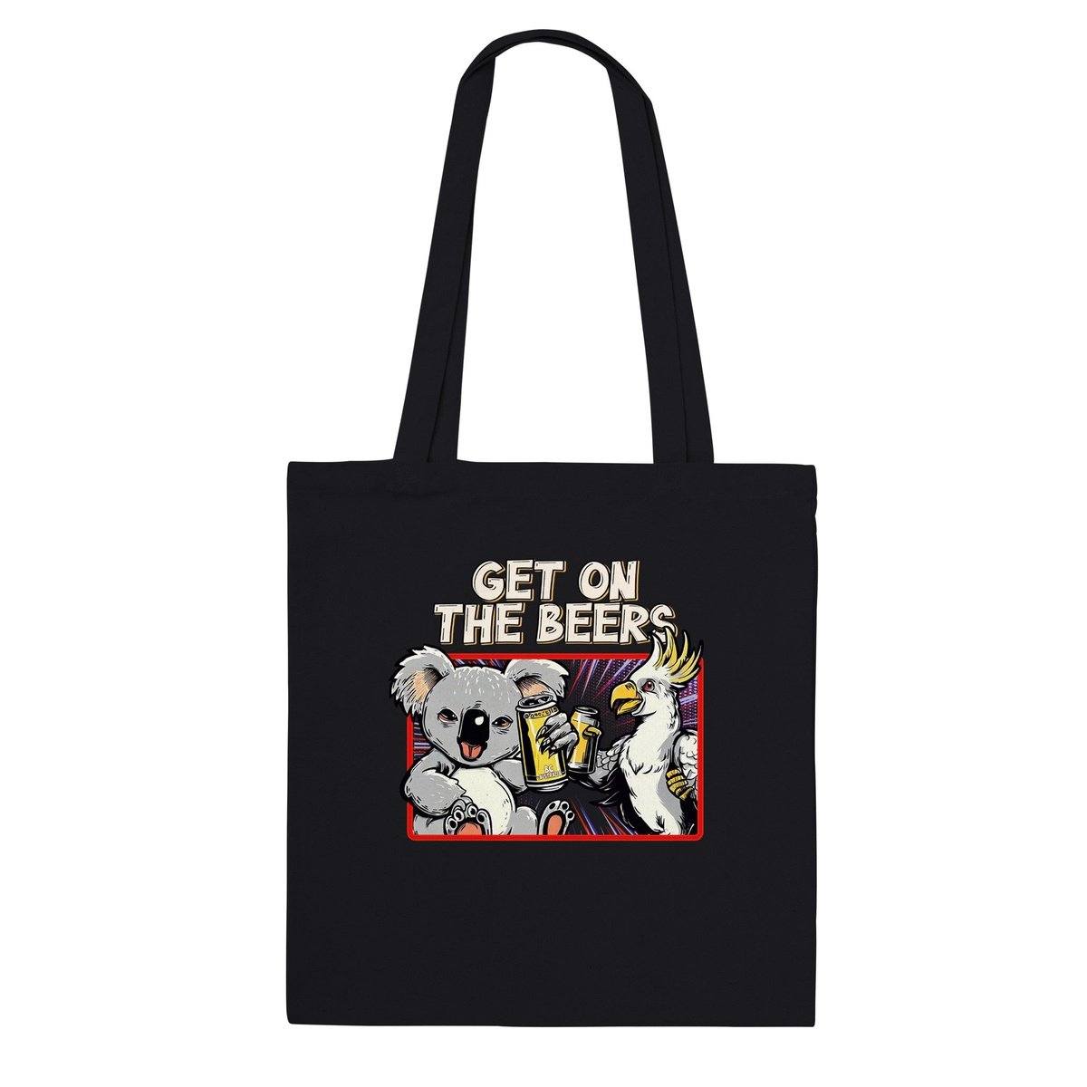 Get On The Beers  - Classic Tote Bag Australia Online Color Black