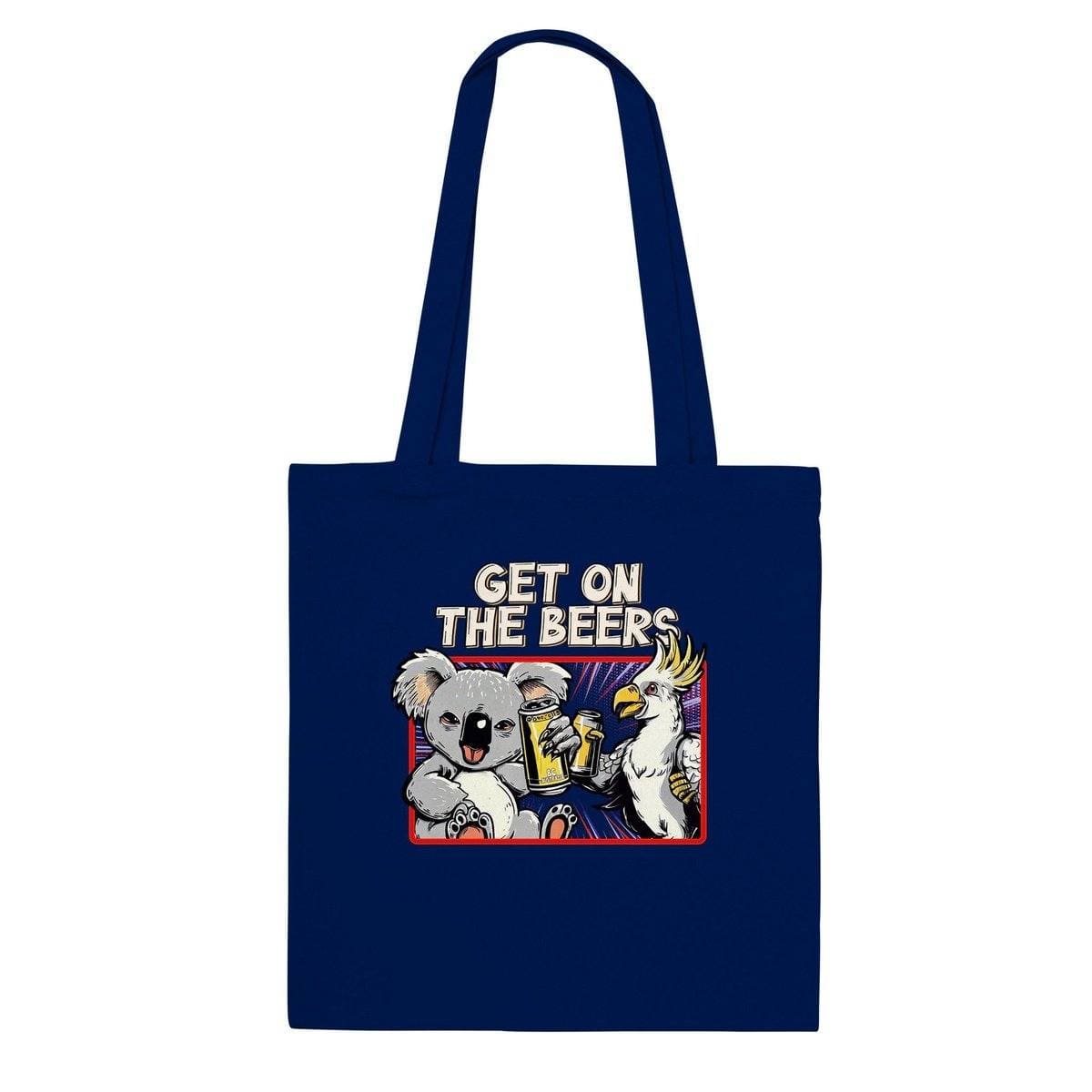 Get On The Beers  - Classic Tote Bag Australia Online Color Navy