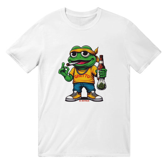 Ghetto Frog T-Shirt Graphic Tee Australia Online White / S