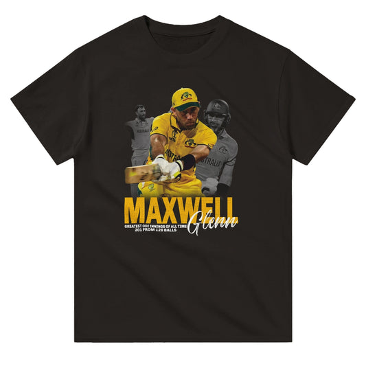 Glenn Maxwell T-Shirt Graphic Tee Australia Online Black / S