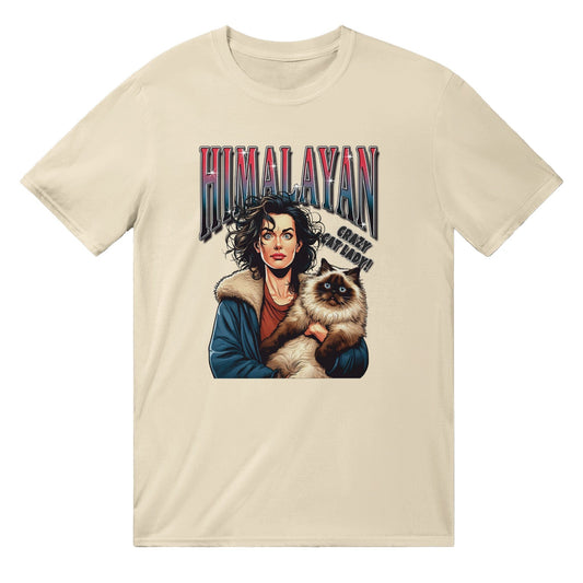 Crazy Cat Lady Himalayan T-Shirt Graphic Tee Natural / S BC Australia