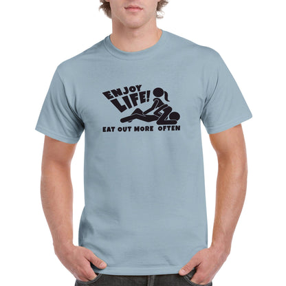 Enjoy Life Eat Out More Often T-shirt Graphic Tee BC Australia
