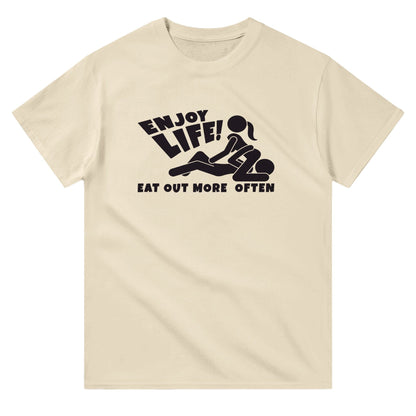 Enjoy Life Eat Out More Often T-shirt Graphic Tee Natural / S BC Australia