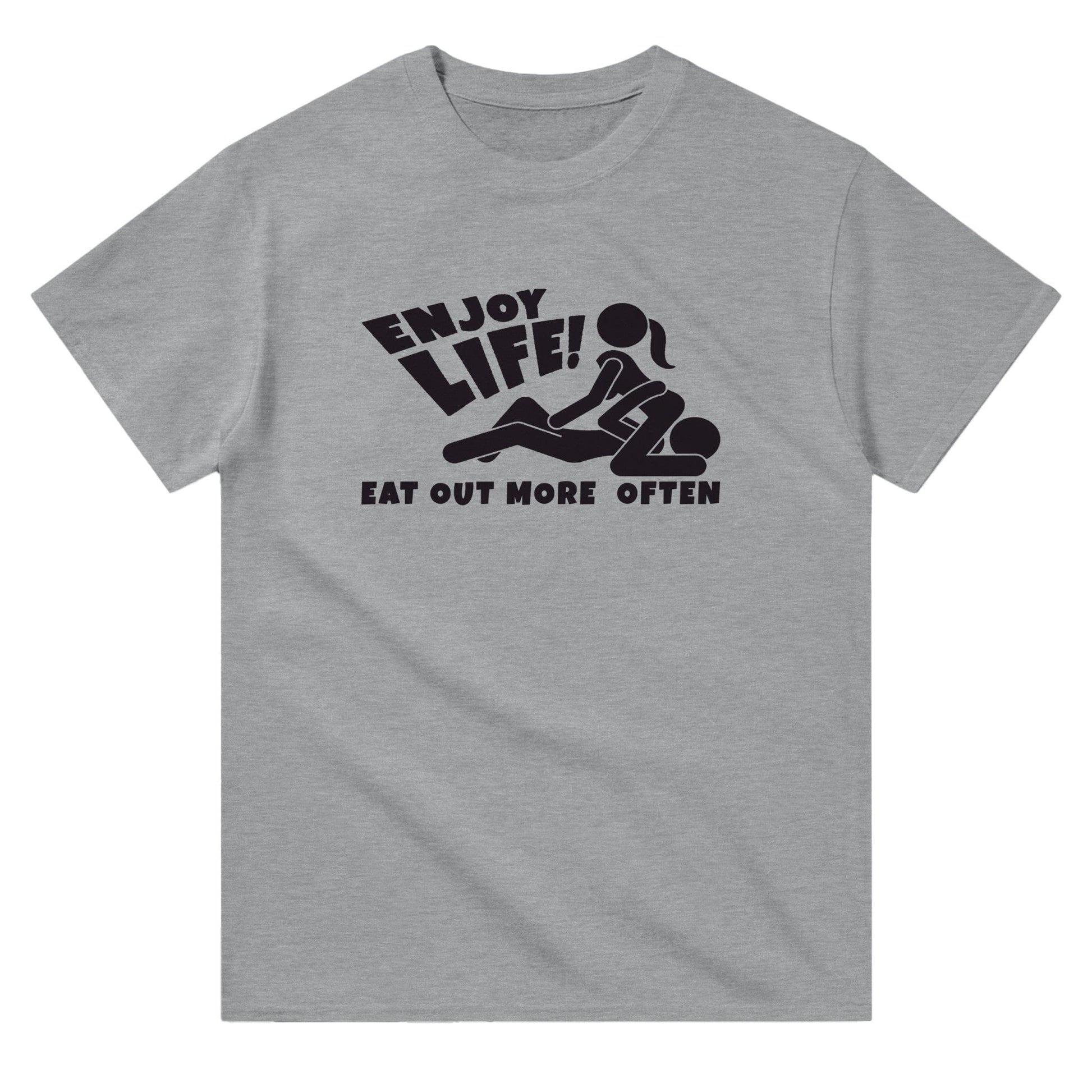 Enjoy Life Eat Out More Often T-shirt Graphic Tee Sports Grey / S BC Australia