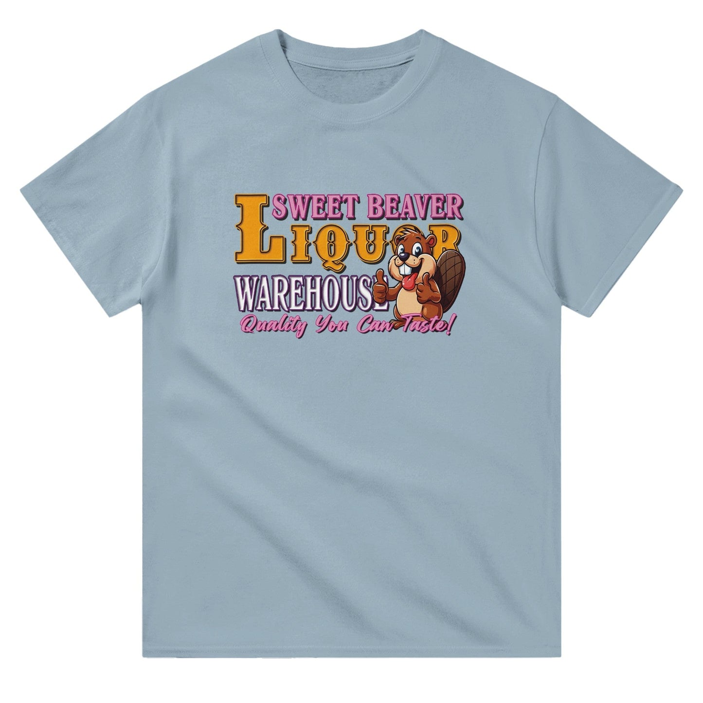 Sweet Beaver Liquor T-shirt Graphic Tee Light Blue / S BC Australia