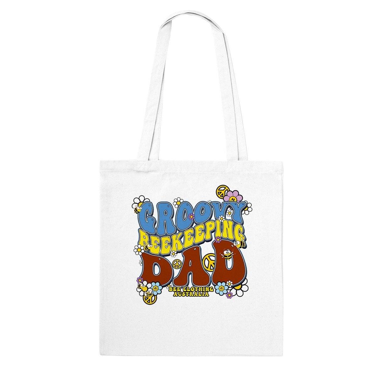 Groovy Beekeeping Dad - Classic Tote Bag Australia Online Color White