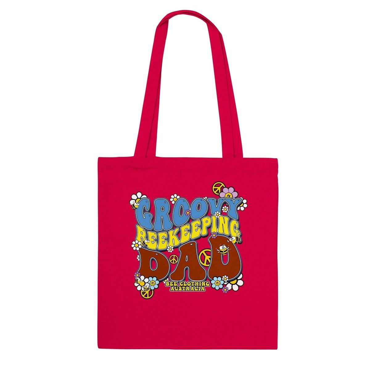 Groovy Beekeeping Dad - Classic Tote Bag Australia Online Color Red