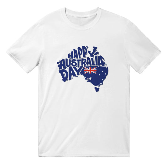 Happy Australia Day T-shirt Graphic Tee Australia Online White / S