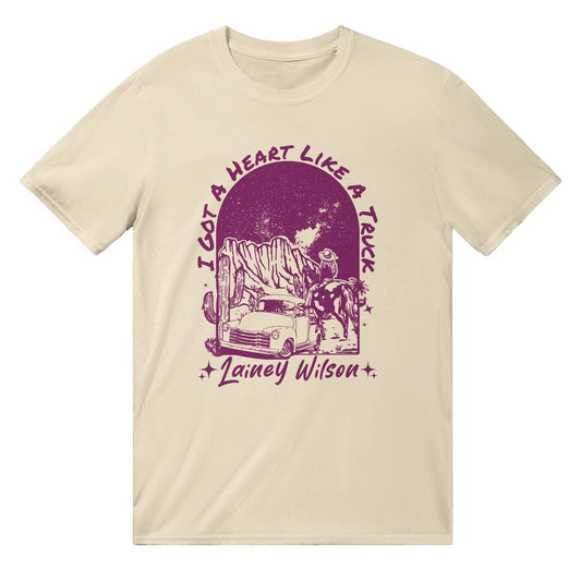 Heart Like A Truck Lainey Wilson T-Shirt Australia Online Color Natural / Mens / S