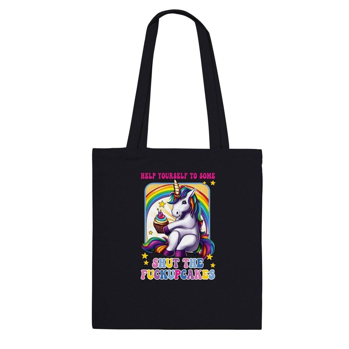 Help Yourself to some Shut The Fuckupcakes Tote Bag Australia Online Color Black