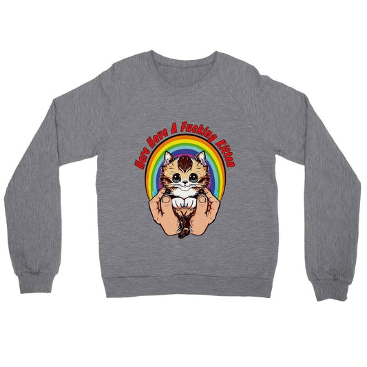 Here Have A Fucking Kitten Jumper Australia Online Color Heather Gray / S
