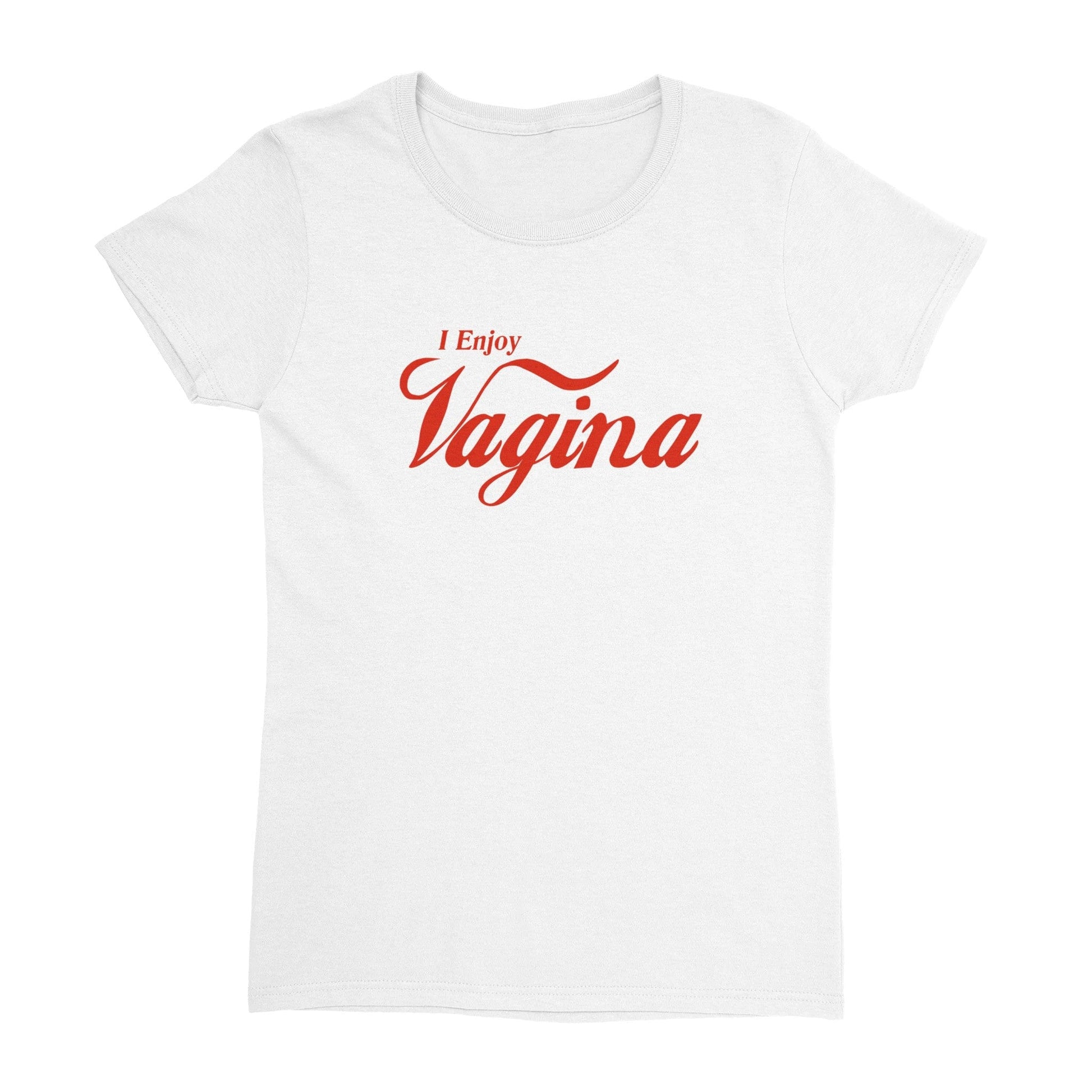 I Enjoy Vagina Coke T-Shirt Australia Online Color White / Womens / S